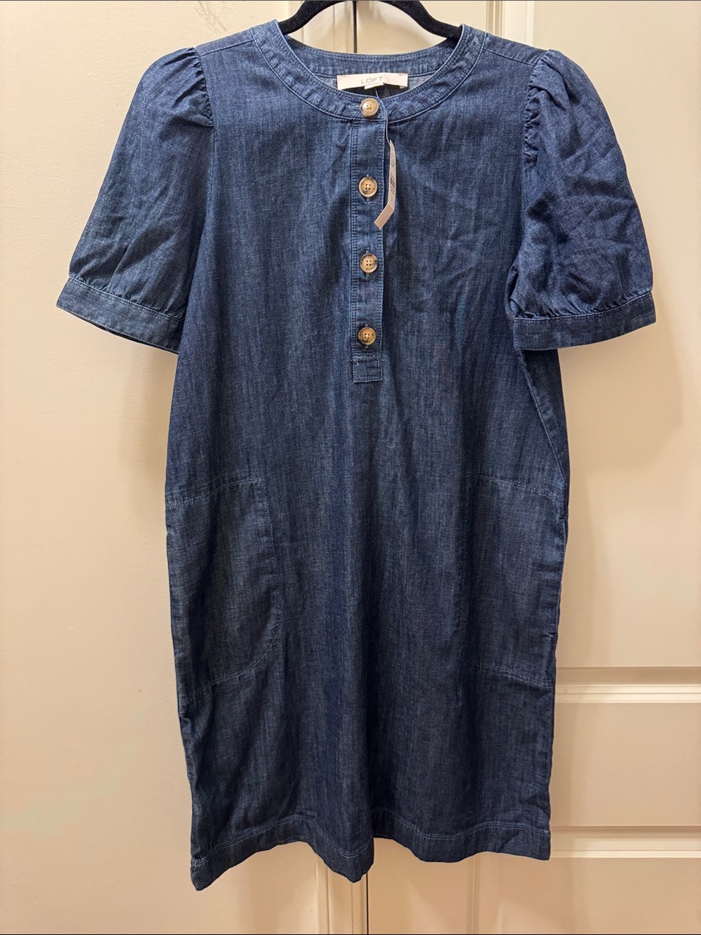 NWT LOFT women chambray dress